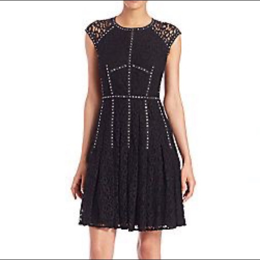 Rebecca Taylor Charlotte Lace Studded Dress